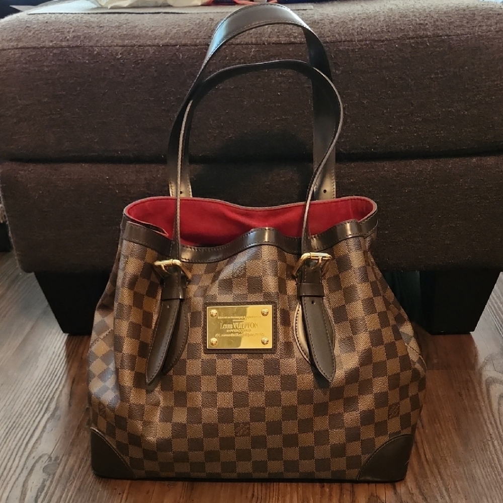 LOUIS VUITTON Hampstead MM Shoulder/Tote Bag In Damier Ebene